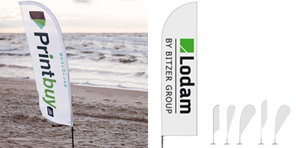billige beachflag med eget logo